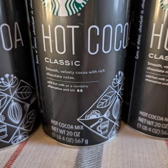 Set of 3 Starbucks classic hot cocoa mix 20 oz size - Picture 2 of 2